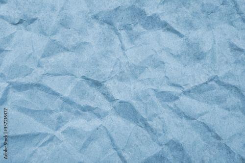 Fotografija Texture of blue crumpled paper for background