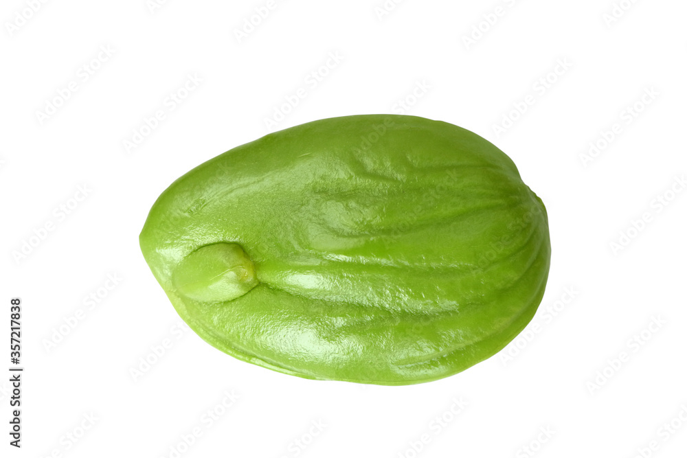 Bitter bean, Twisted cluster bean or Stink bean on white background. thai name is sator Bitter bean, Twisted cluster bean or Stink bean on white background. thai name is sator