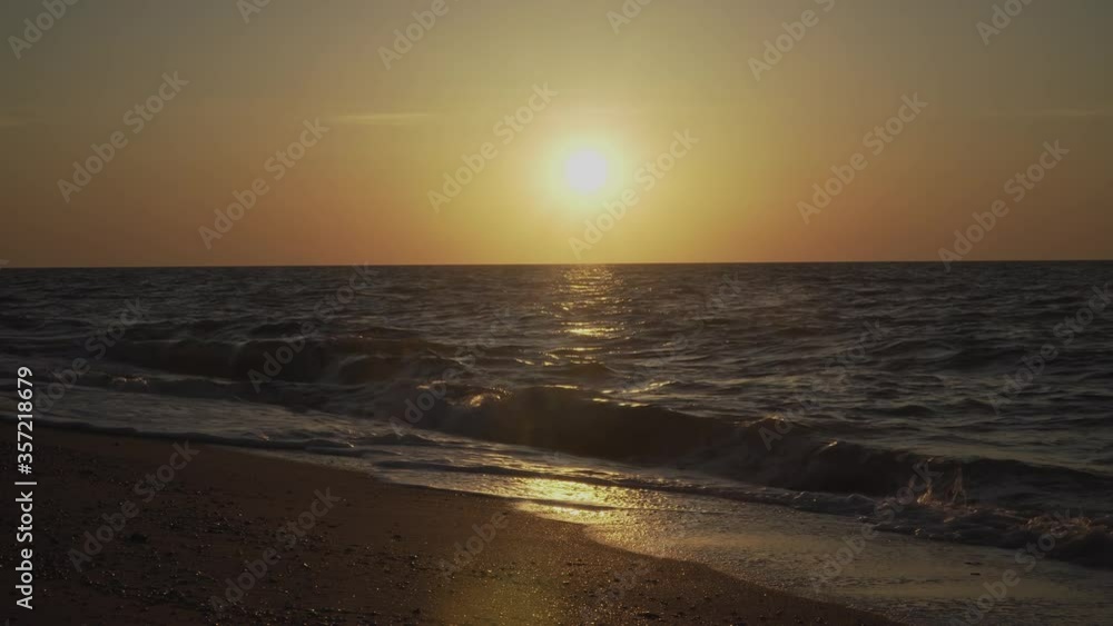 Beautiful sunset on the sea. 4K Beautiful sunset on the sea. 4K