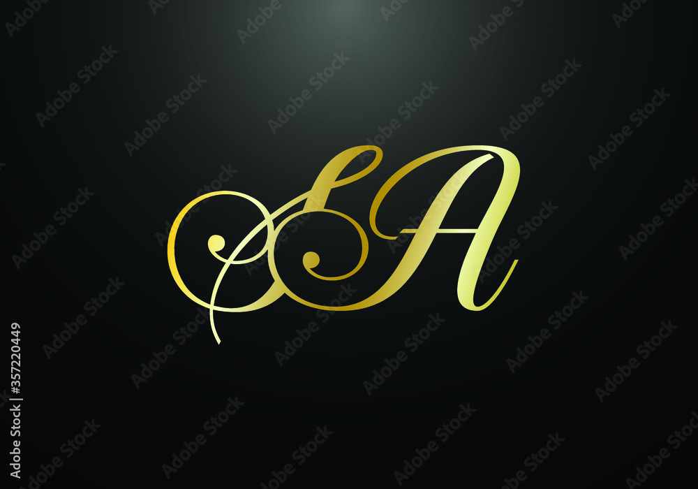 Initial Monogram Letter S A Logo Design Vector Template. S A Letter Logo Design Initial Monogram Letter S A Logo Design Vector Template. S A Letter Logo Design