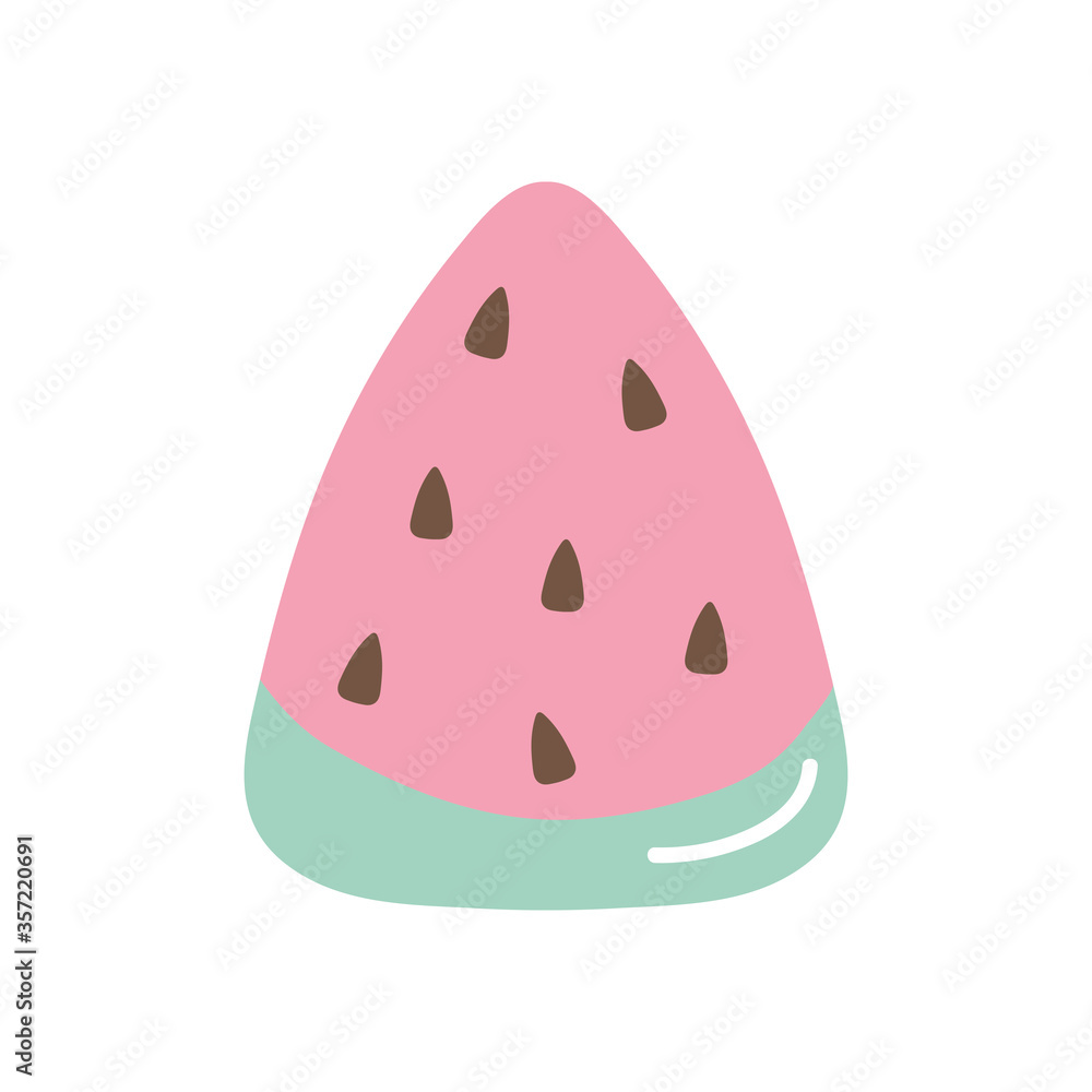 watermelon slice icon, flat style watermelon slice icon, flat style