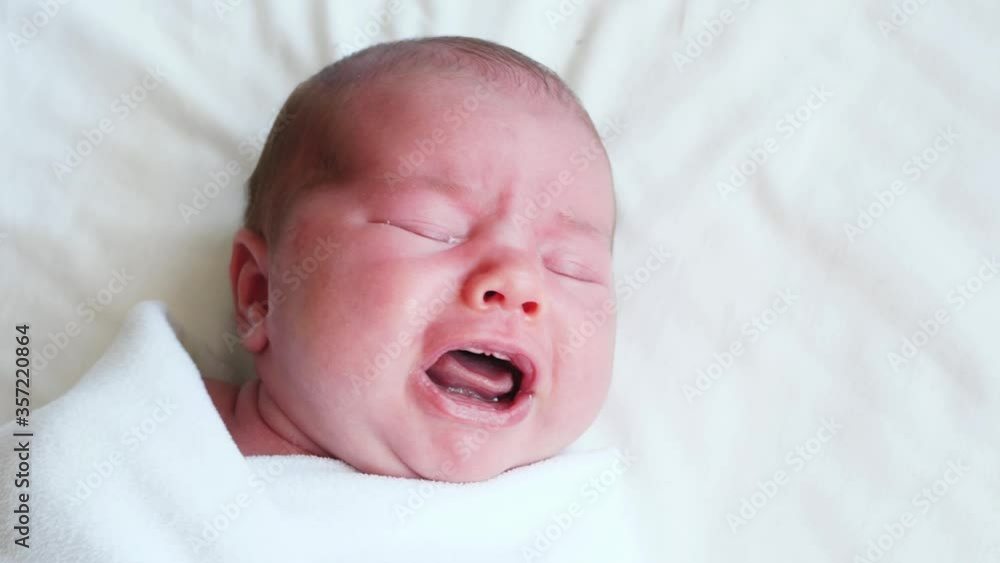 little baby newborn crying cry scream cries loudly little baby newborn crying cry scream cries loudly