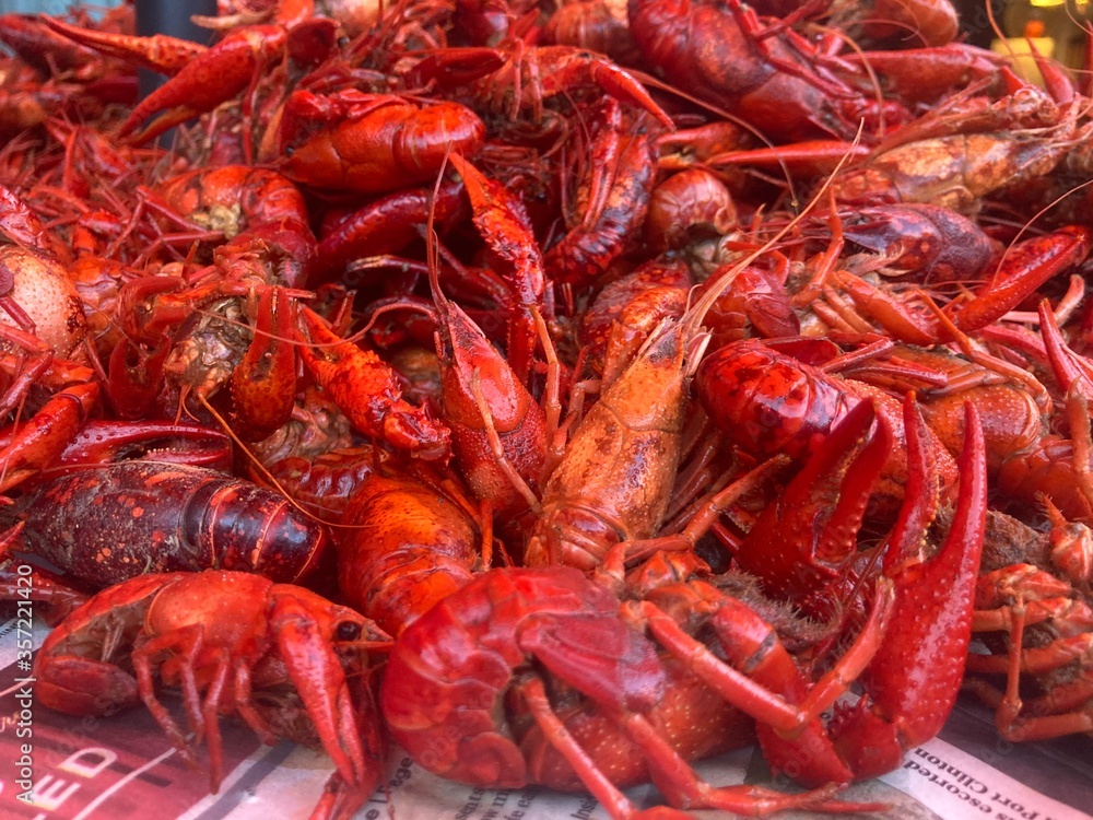 Southern Crawfish Boil close up Southern Crawfish Boil close up