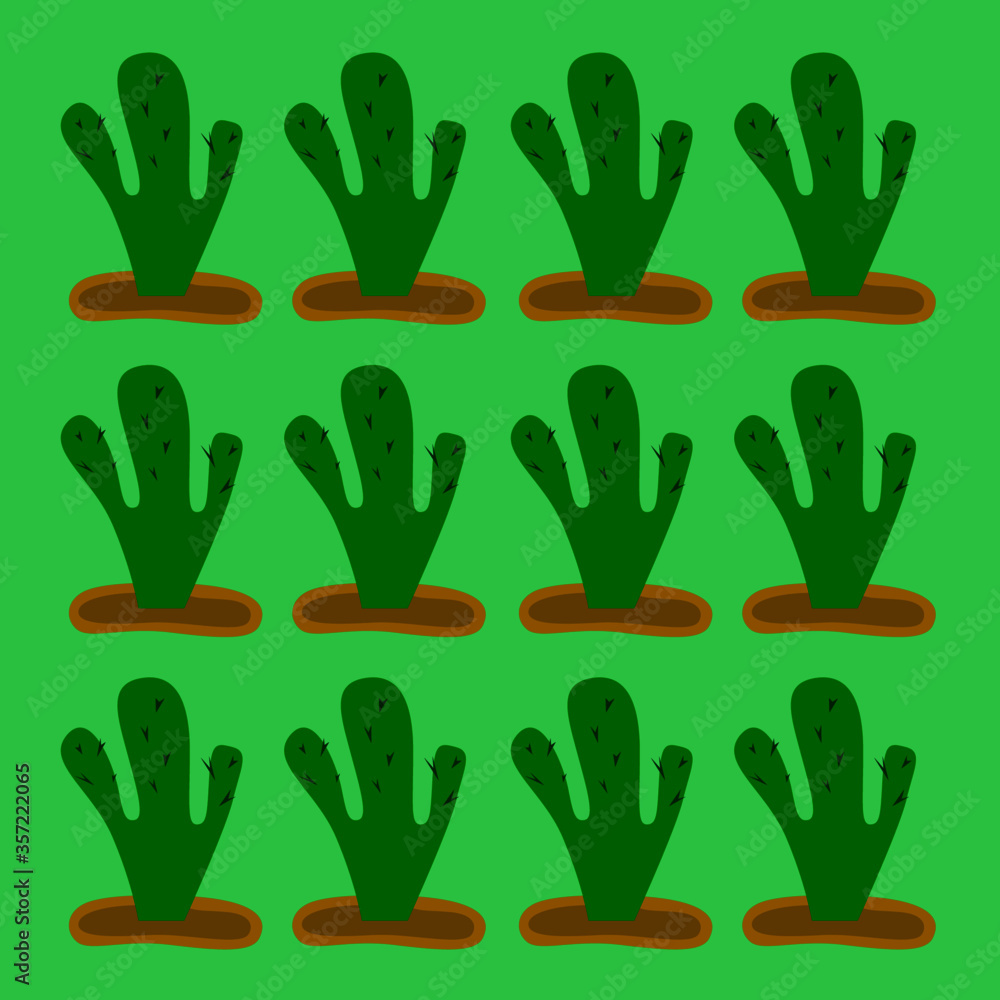 Fototapeta premium Design green cacktuses, background
