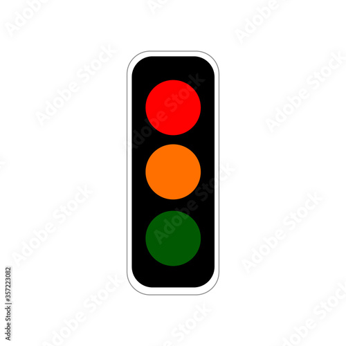 Traffic city lights, red yellow green circles