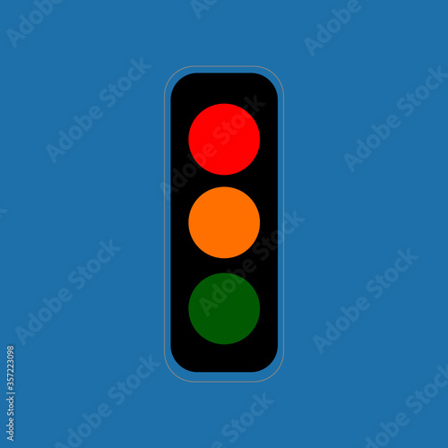 Traffic city lights, red yellow green circles