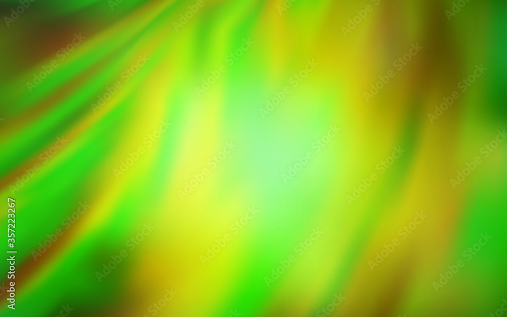 Obraz premium Light Green, Yellow vector blurred shine abstract background.
