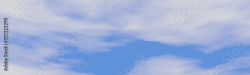 Fototapeta Naklejka Na Ścianę i Meble -  Blue sky clouds background . Beautiful landscape with clouds . Panorama of a blue sky with white clouds 3d render