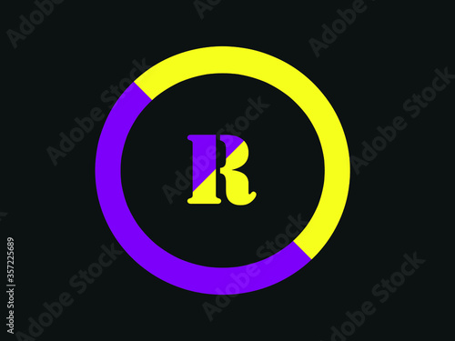 Capital letter R vector image