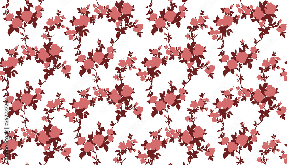 Floral seamless pattern with different flowers and leaves. Black and white Botanical illustration hand painted. Floral seamless pattern with different flowers and leaves. Black and white Botanical illustration hand painted.