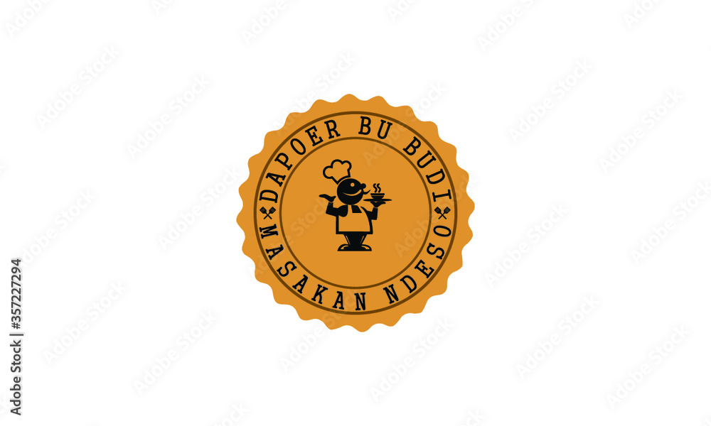 Fototapeta premium restaurant logo design, modern simple vintage look