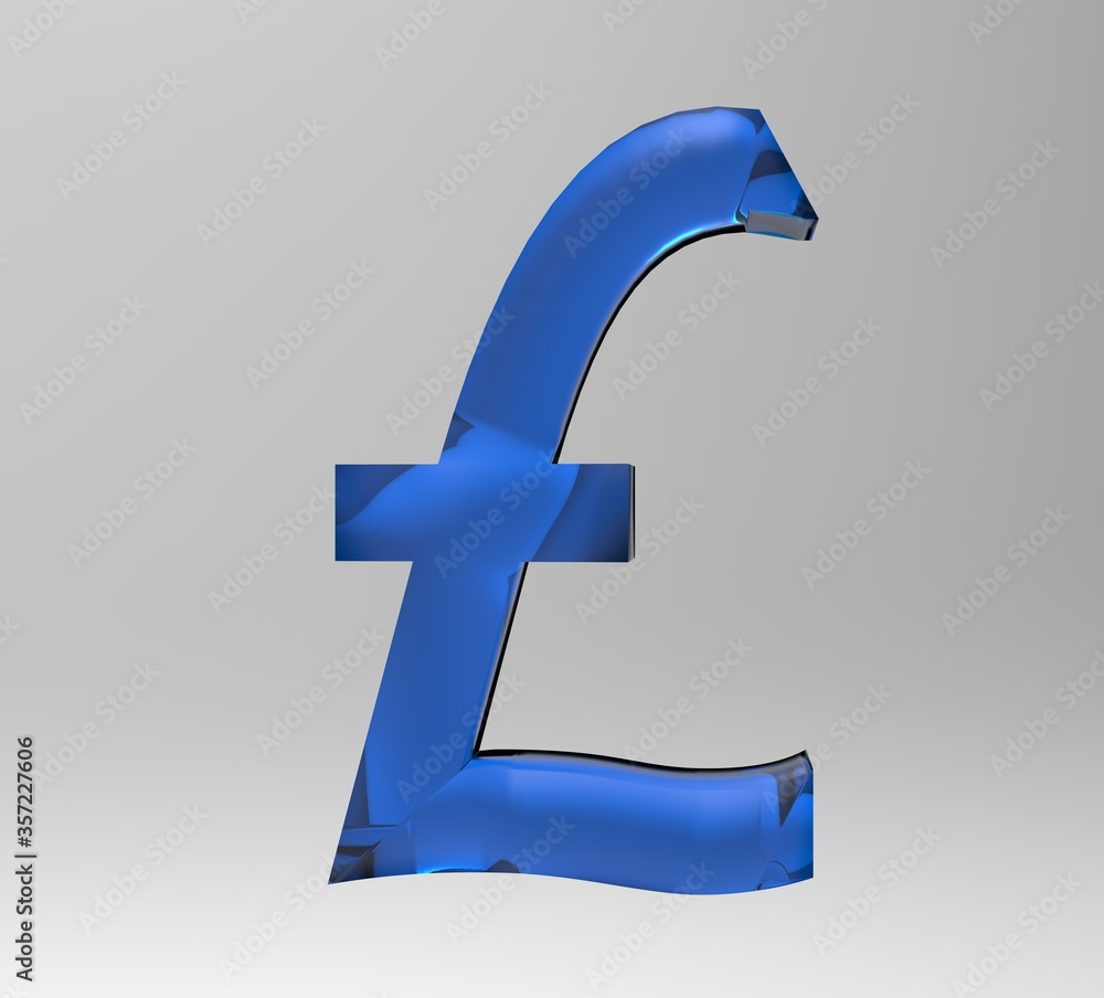 Obraz premium Pound sterling sign isolated GBP 3d render