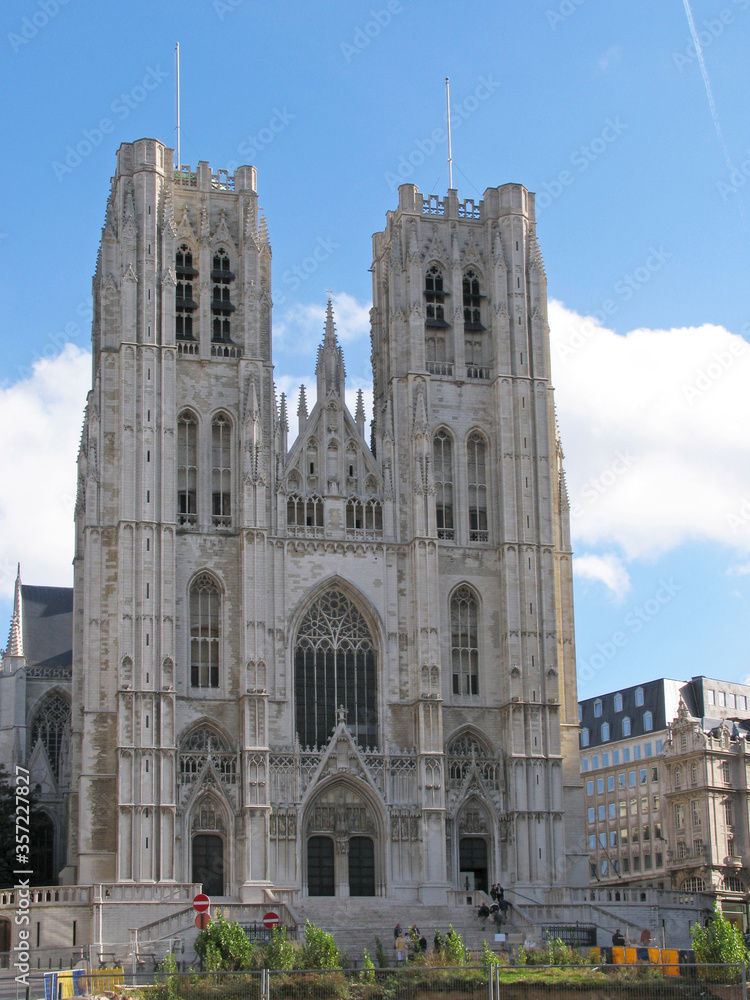 Fototapeta premium Bruxelles, Belgium, Cathedral St Michel et Gudule