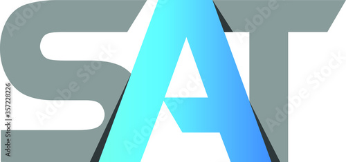 INITIAL LETTER  SAT  LOGO DESIGN