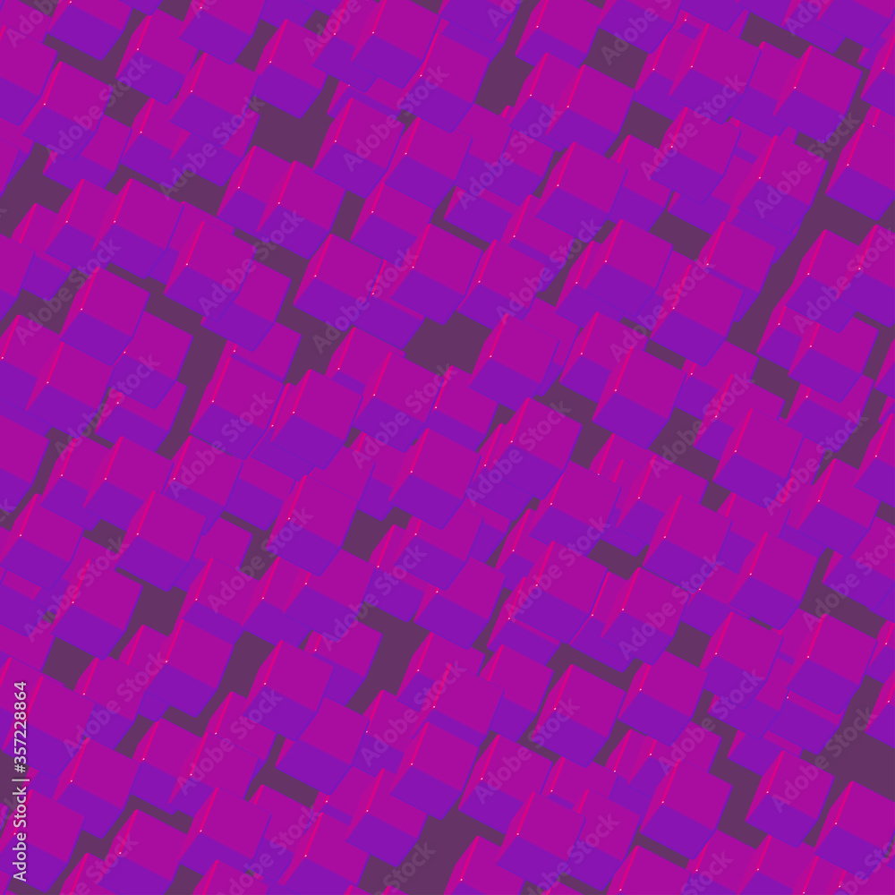 Purple Cubes Seamless Pattern on Purple Background Purple Cubes Seamless Pattern on Purple Background