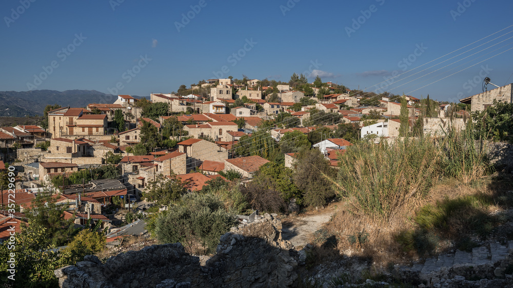 Lofou, a picturesque, tourist attraction village in Lamassol district of Cyprus, located northeast of Agios Therapon village.
