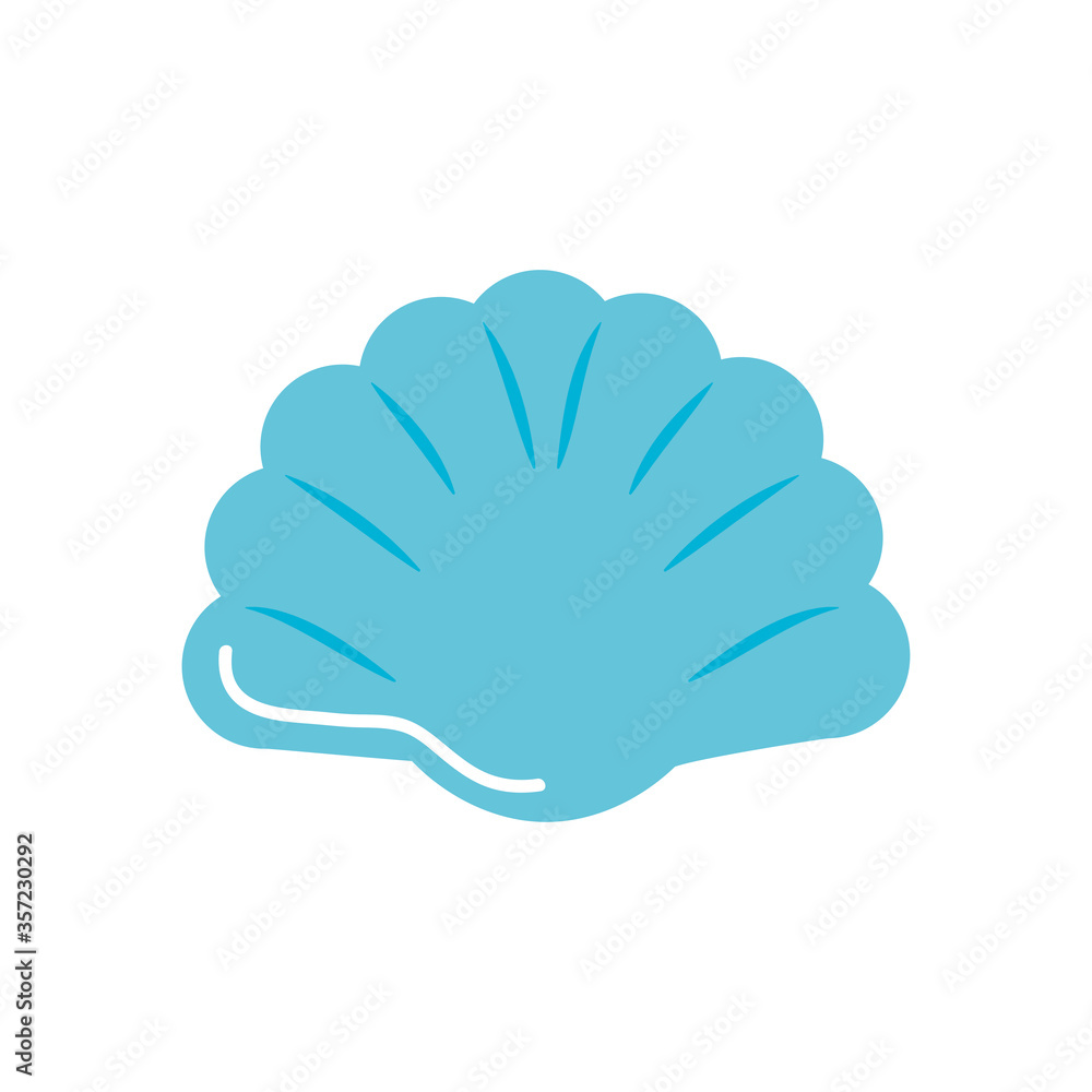 seashell icon image, flat style seashell icon image, flat style