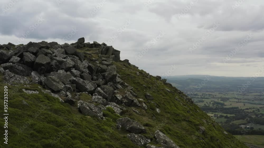 Titterstone Clee Hill in the Shropshire Hills UK aerial Titterstone Clee Hill in the Shropshire Hills UK aerial