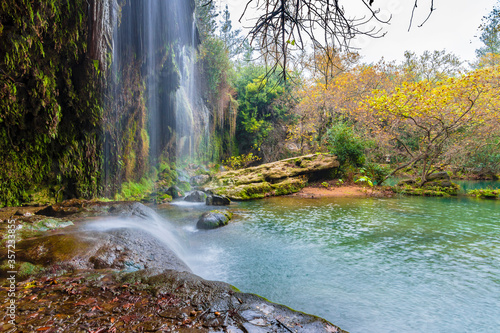 Fototapeta Naklejka Na Ścianę i Meble -  Kursunlu Waterfall in Antalya Province of Turkey