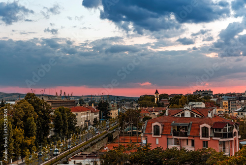 Sunset above Burgas, Bulgaria