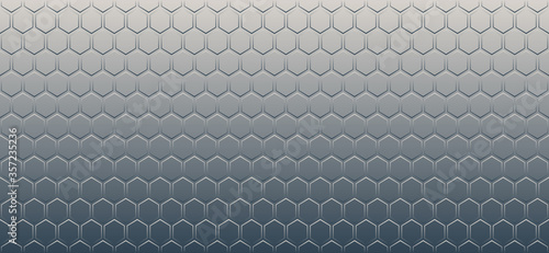 Vector abstract, geometric background, metallic gray hexagonal shapes on a metall background. For banner, print design, social networks, place for text. Copyspace.