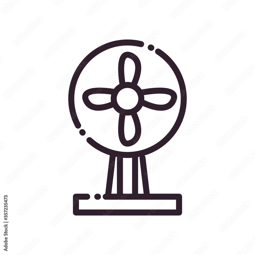 Obraz premium Isolated fan line style icon vector design