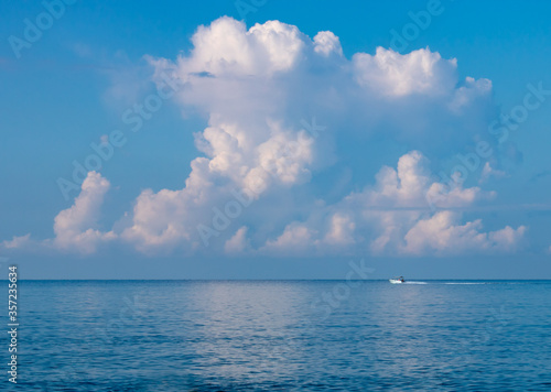 Hot cloudy sky over the Black Sea
