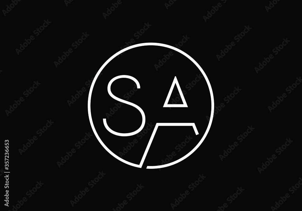 Initial Monogram Letter S A Logo Design Vector Template. S A Letter Logo Design
Initial Monogram Letter S A Logo Design Vector Template. S A Letter Logo Design