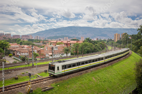 Medellín, Antioquia / Colombia. February 25, 2019. The Medellín metro is a massive rapid transit system that serves the city 