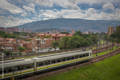 Medellín, Antioquia / Colombia. February 25, 2019. The Medellín metro is a massive rapid transit system that serves the city