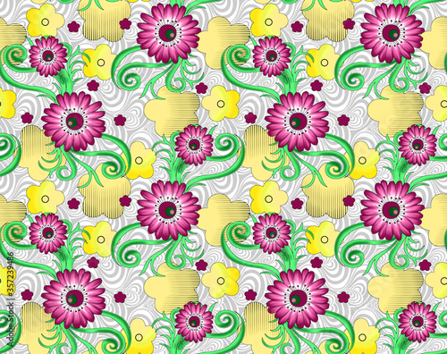 abstract flower pattern with colorful background for multi purpo