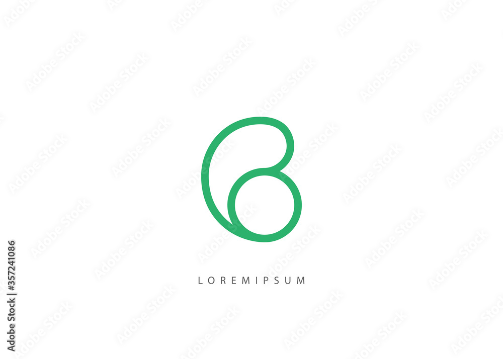 Letter Initial B logo design inspiration with line art style Letter Initial B logo design inspiration with line art style