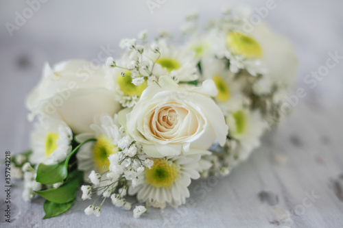 bouquet of white roses