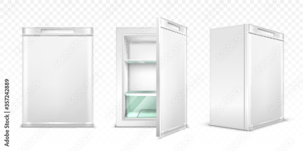 mini fridge with freezer 3D model