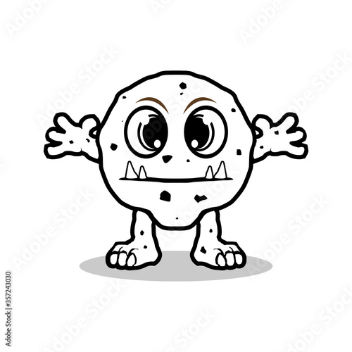 mascot biscuits vector black and white