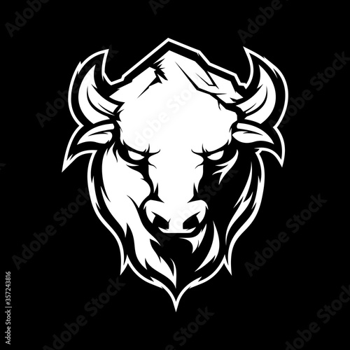 buffalo mountain vector black and white