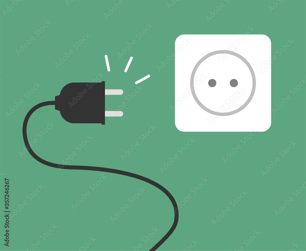 Creative design of electric plug illustration Creative design of electric plug illustration