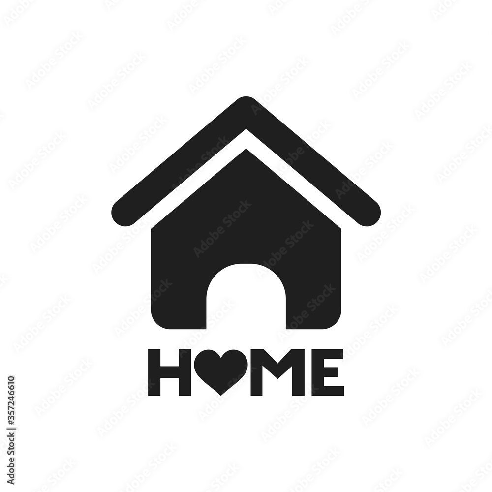 Fototapeta premium Design of flat home icon