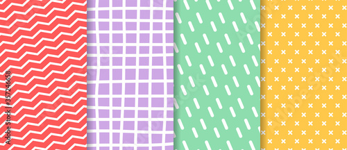 Hand drawn abstract pattern collection vector