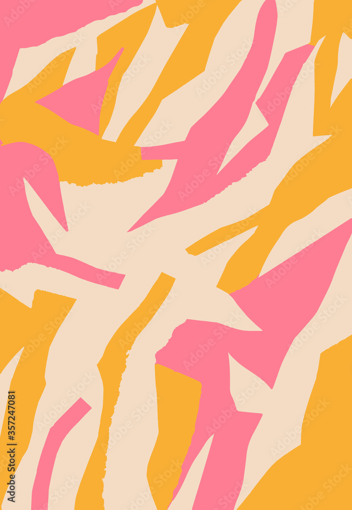 Paper cut artwork. Feminine collage background Paper cut artwork. Feminine collage background