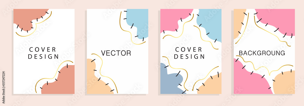 Social media banners with geometric artistic abstract, Vector illustration.
