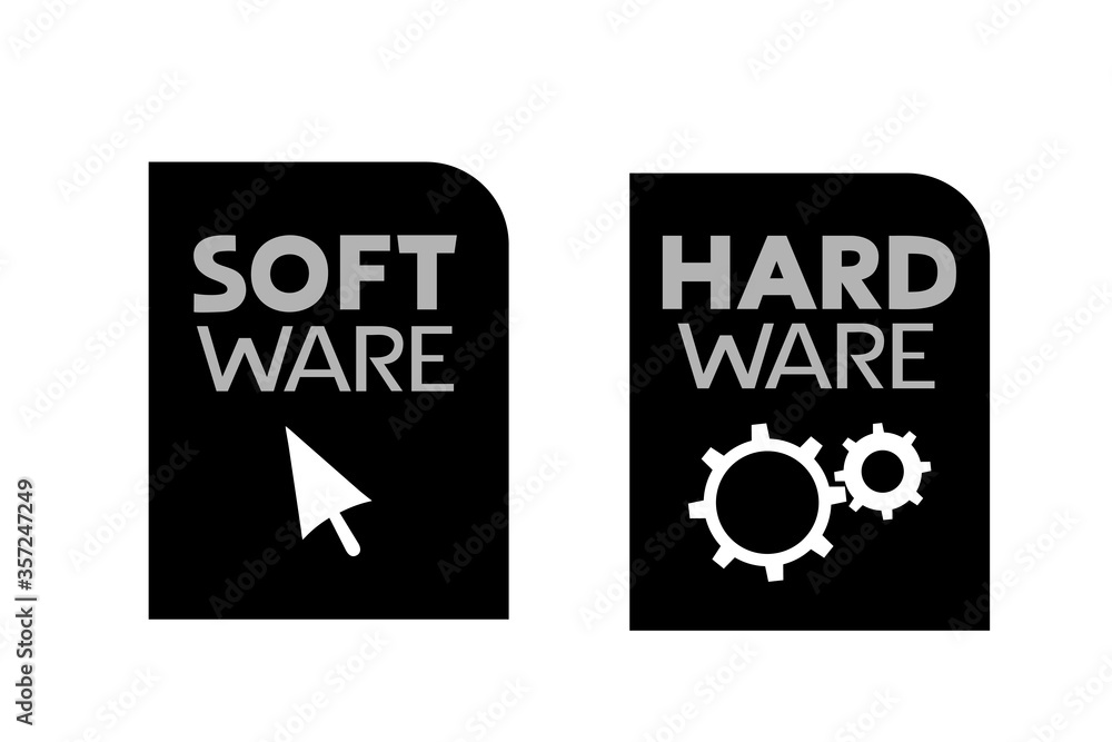 Design of Software and Hardware icons