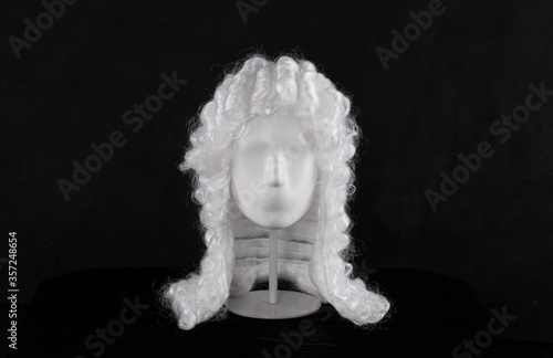 Naklejka Judge white wig,lawyer wig