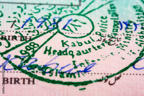 Visa passport stamp