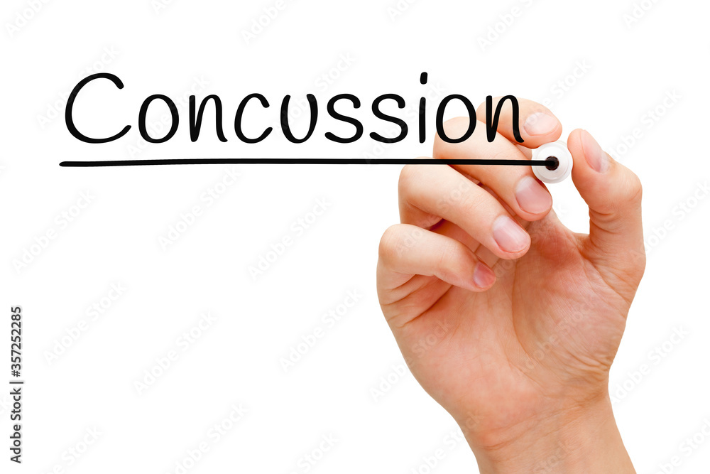 Word Concussion Handwritten With Black Marker Word Concussion Handwritten With Black Marker