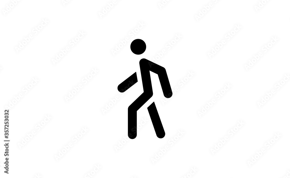 Person walking vector icon. Human figure walk sign. Person walking vector icon. Human figure walk sign.