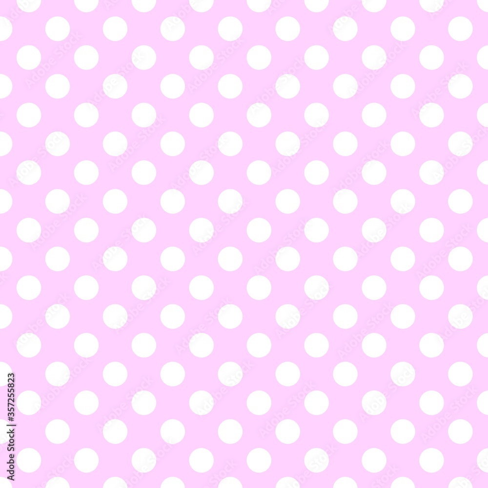 Polka dot pattern. Simple polka dots are repeated. Suitable design as a background, wrapping paper, packaging and more.Regular filled circles as a seamless texture.