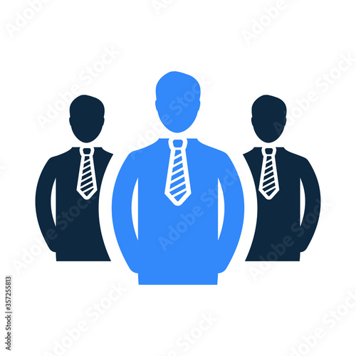 Business group icon, team leader