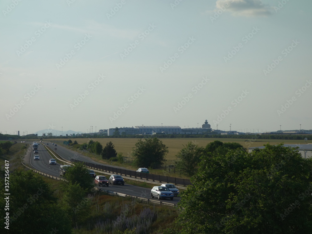 Fototapeta premium BUD Airport Budapest Hungary International Airport and the 400 Highroad