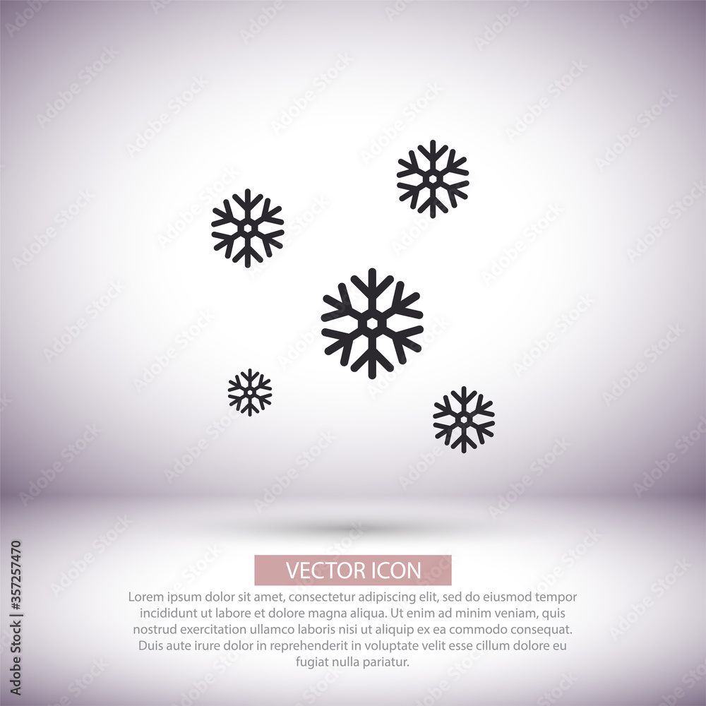 Snow vector icon , lorem ipsum Flat design Snow vector icon , lorem ipsum Flat design